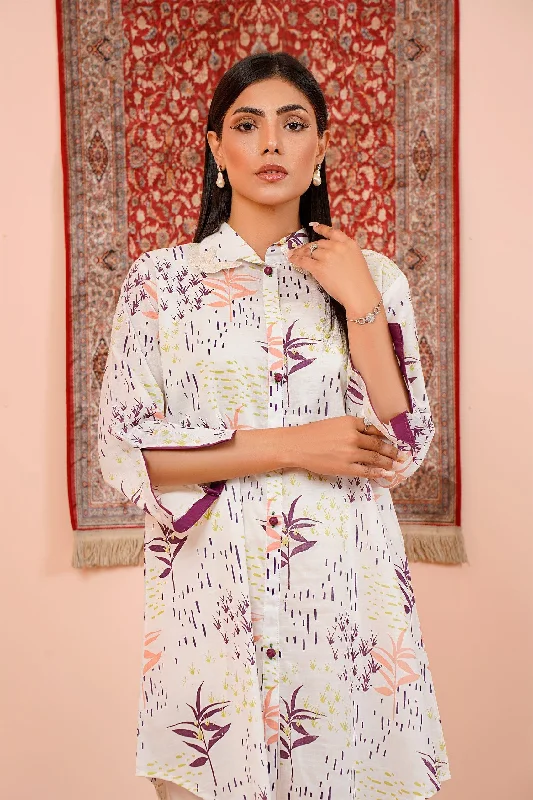Printed Texture Lawn Shirt
