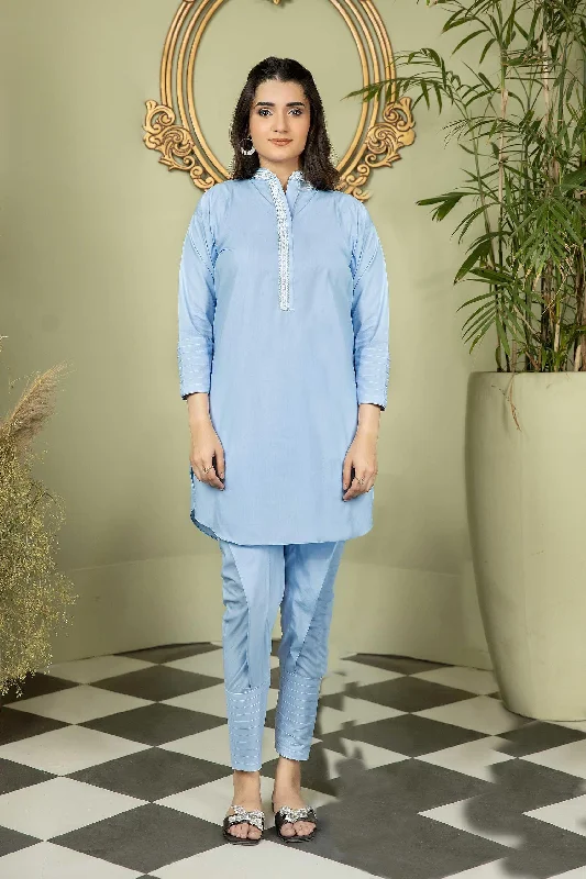 2PC - Solid Cotton Suit