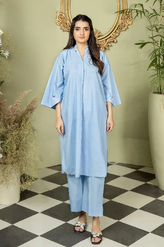 2PC - Solid Cotton Suit