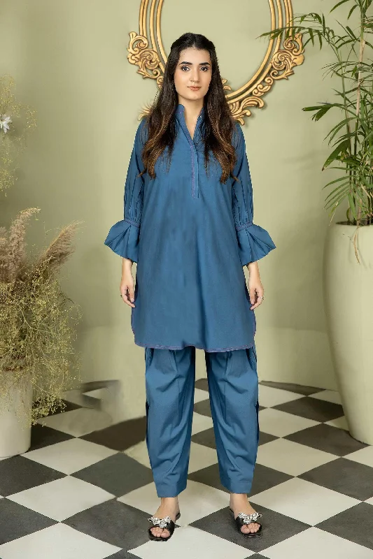 2PC - Solid Cotton Suit