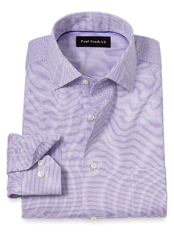 Comfort Stretch Non-Iron Solid Dress Shirt - Purple