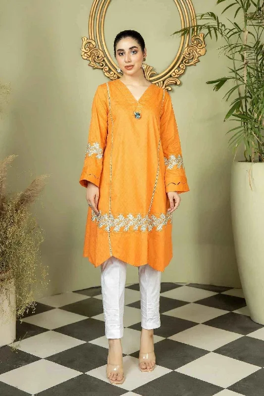 Embroidered Line Textured Swiss Lawn Shirt