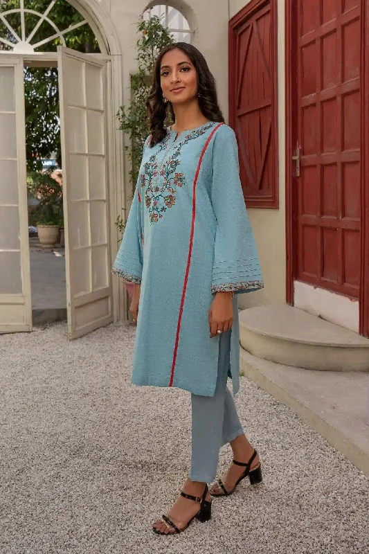 Embroidered Self Textured Lawn Shirt