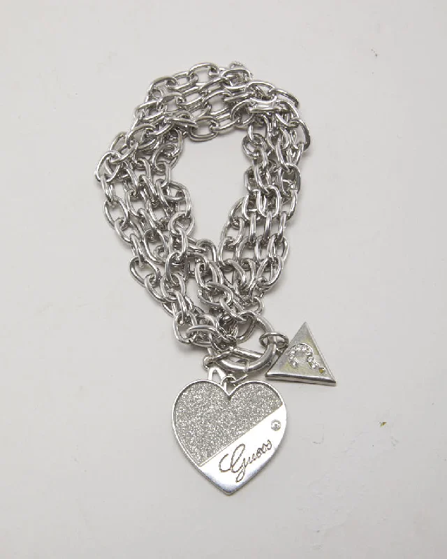 Y2K Guess Charms and Bar Chain Bracelet