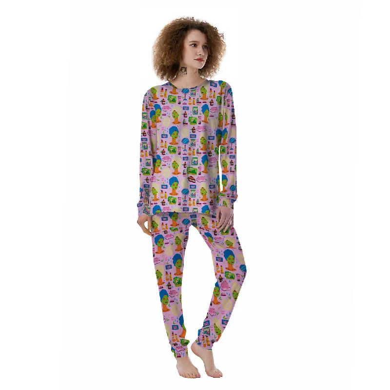 Skin Care And Face Care Print Pattern Women's Pajamas