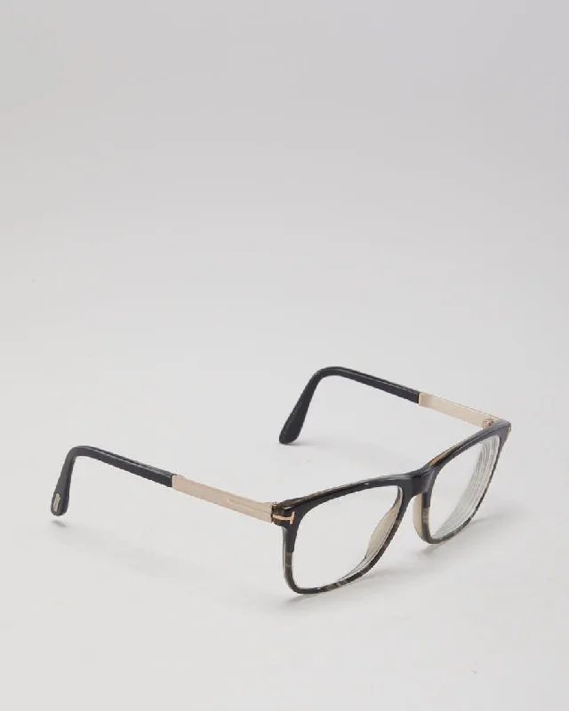 Tom Ford Black And Brown Reading Glasses - O/S