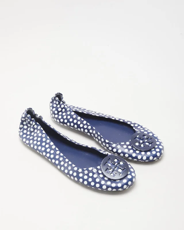 Tory Burch Navy Polka Dot Ballet Flats - EU 41