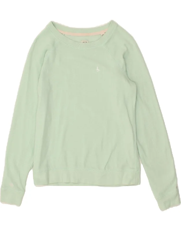 JACK WILLS Womens Sweatshirt Jumper UK 10 Small Green Cotton