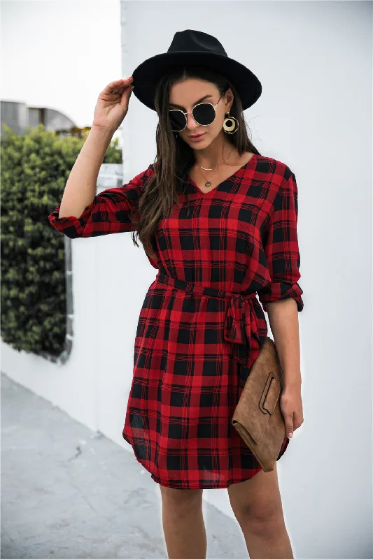 Rochester Gingham Sweater Dress