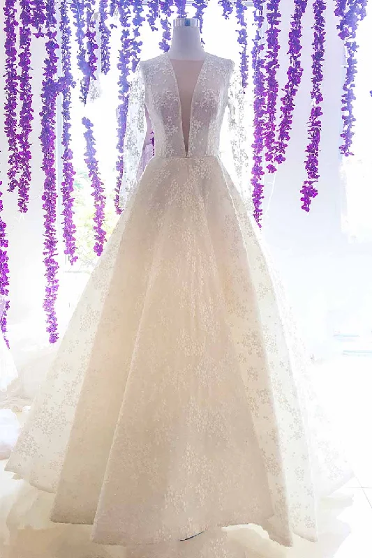 Rent : Bramanta Wijaya - V Neck A Line Wedding Ball Gown