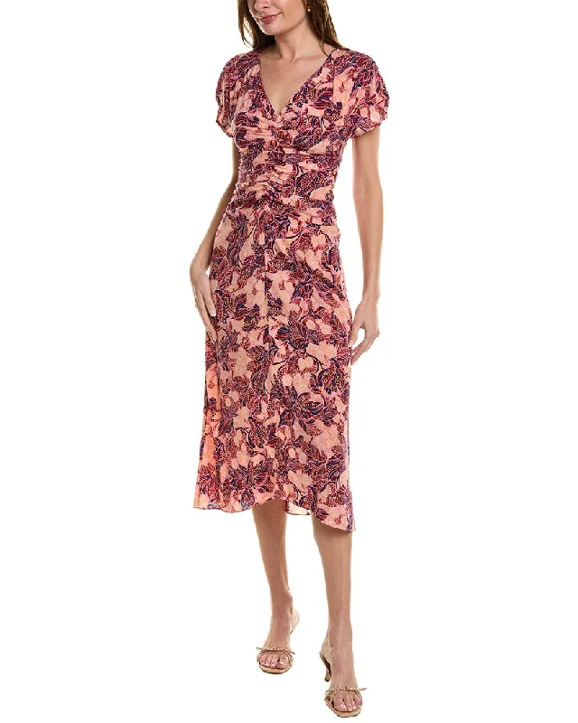 A.L.C. Elodie Silk-Blend Midi Dress