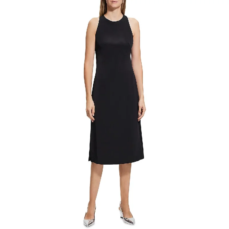 Womens Crossback Short Midi Dress