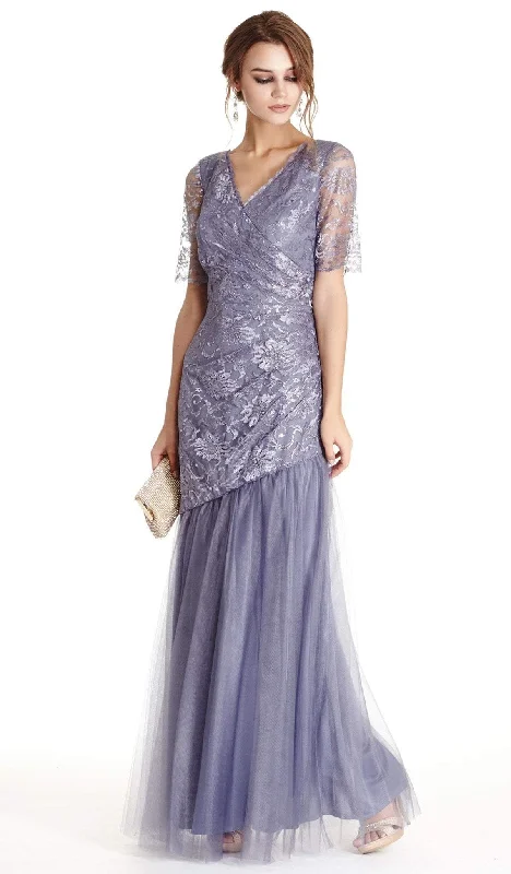 Aspeed Design - Embellished V-neck Trumpet Evening Dress