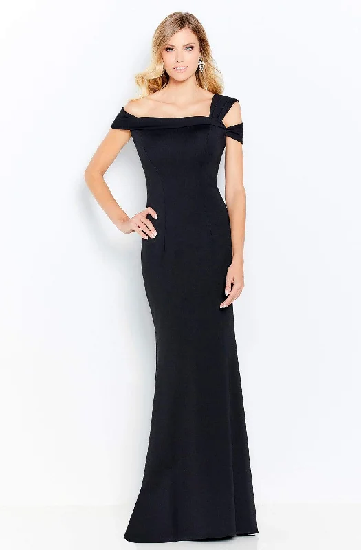 Cameron Blake - 120604 Asymmetrical Seamed Evening Dress