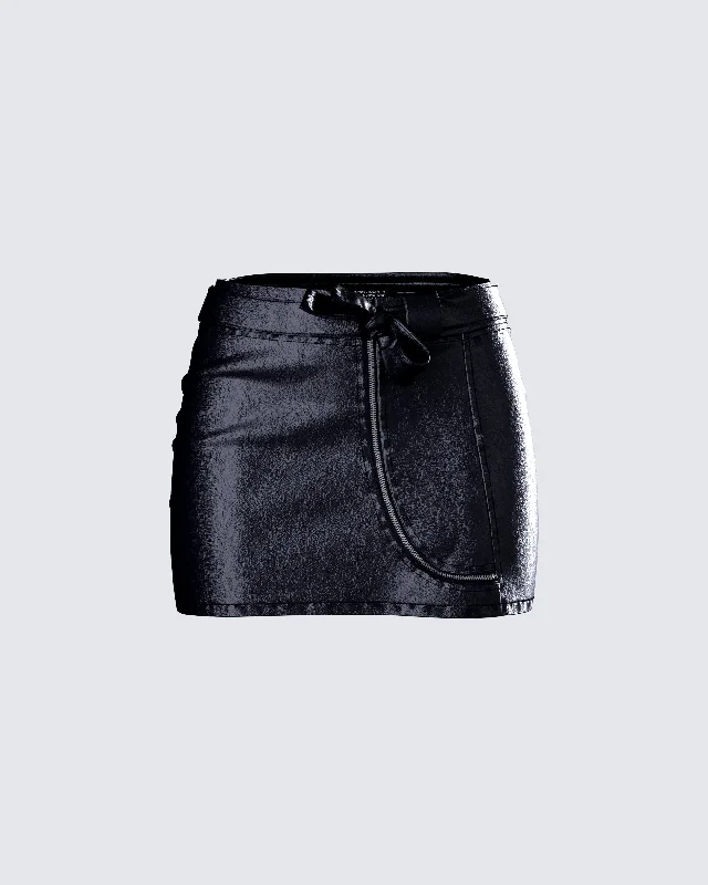 Darah Black Micro Mini Skirt