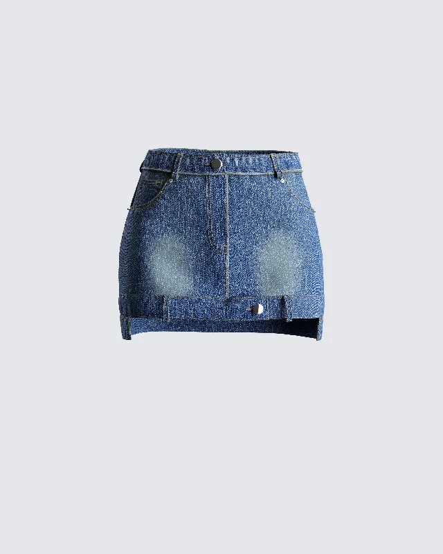 Georgina Blue Denim Mini Skirt