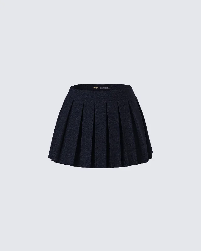 Supriya Black Pleated Mini Skirt