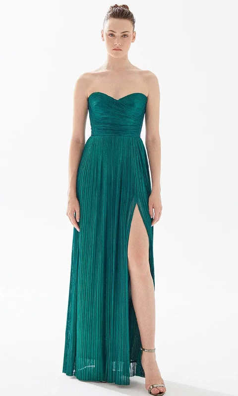 Tarik Ediz 98206 - Pleated Sweetheart Evening Gown