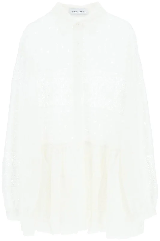 Broderie Anglaise Chemisier Dress  - Bianco