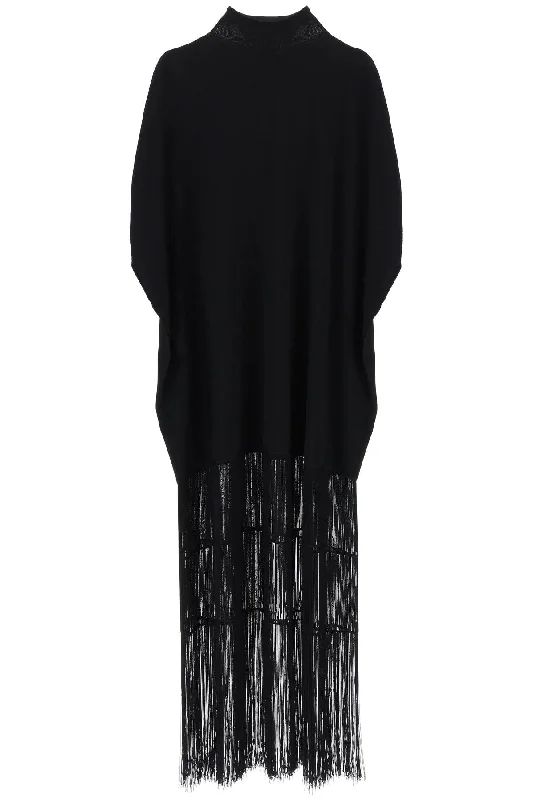 "olson Dress With Ruffled Fr  - Black