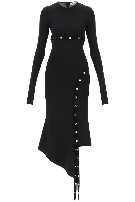 Asymmetric Dress With Snap Buttons