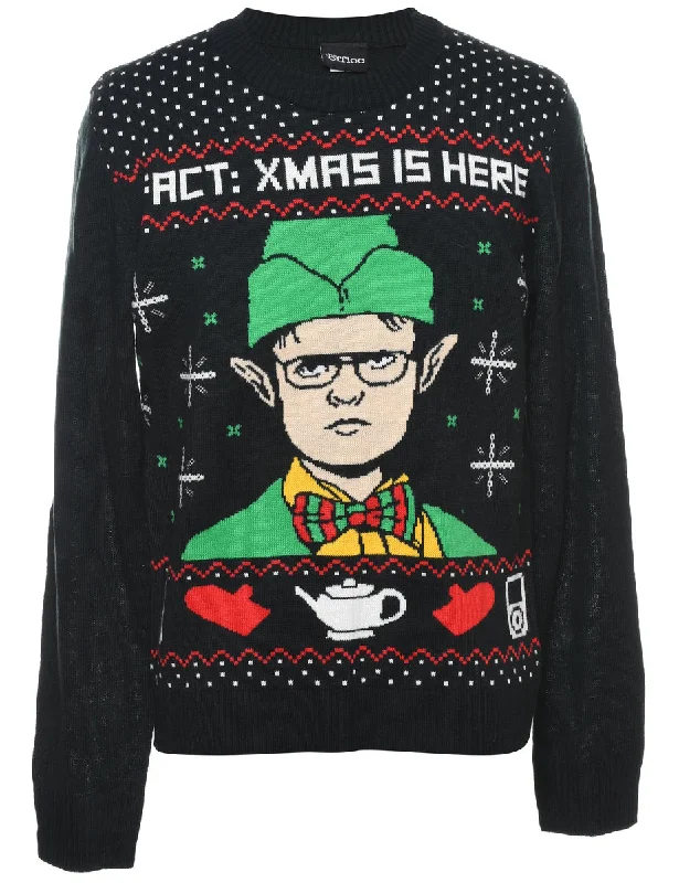 Black Christmas Jumper - S