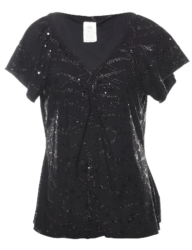 Black Evening Top - M