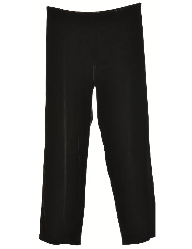 Black Velvet Trousers - W32 L33