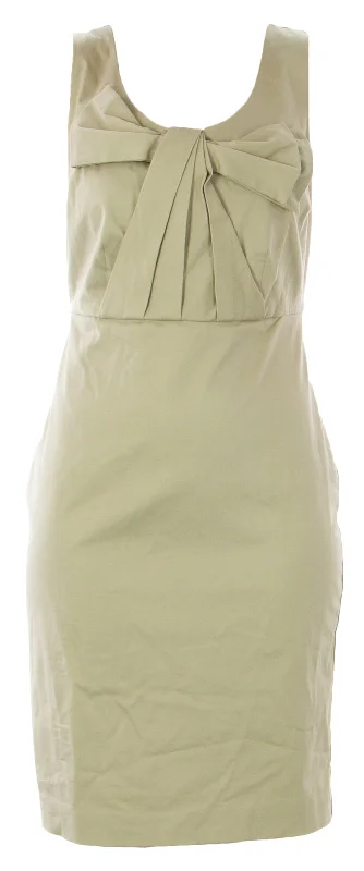 BODEN Women's Beige Beautiful Bow Shift Dress WH459 $200 NWOT