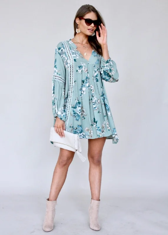 By My Side Swing Dress - Teal Haze