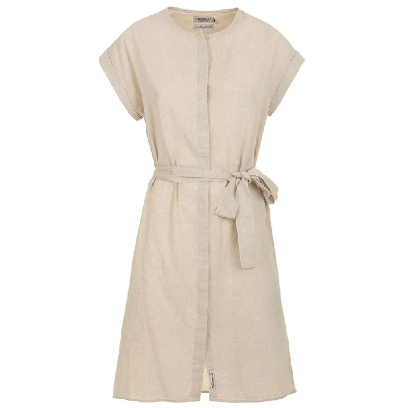 Beige Cotton Women Dress Floral unclassified dresses
