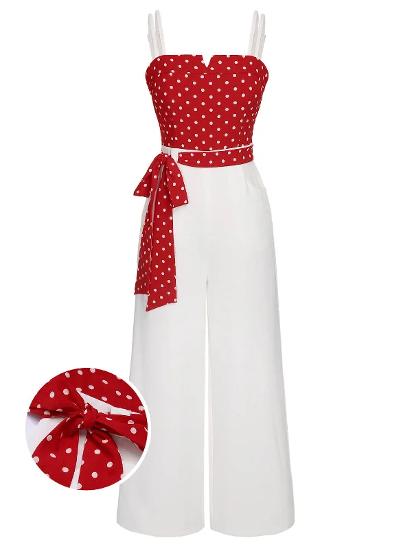 GUDRUN | RED POLKA DOT STRAP JUMPSUIT