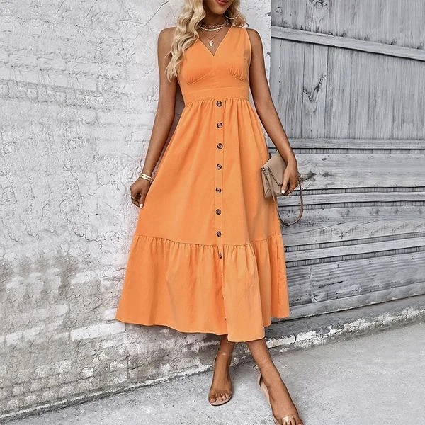 European style  Fashion Sleeveless Summer Dress