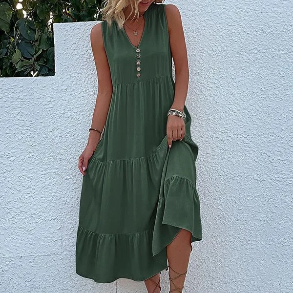 European style Loose sleeveless women dress