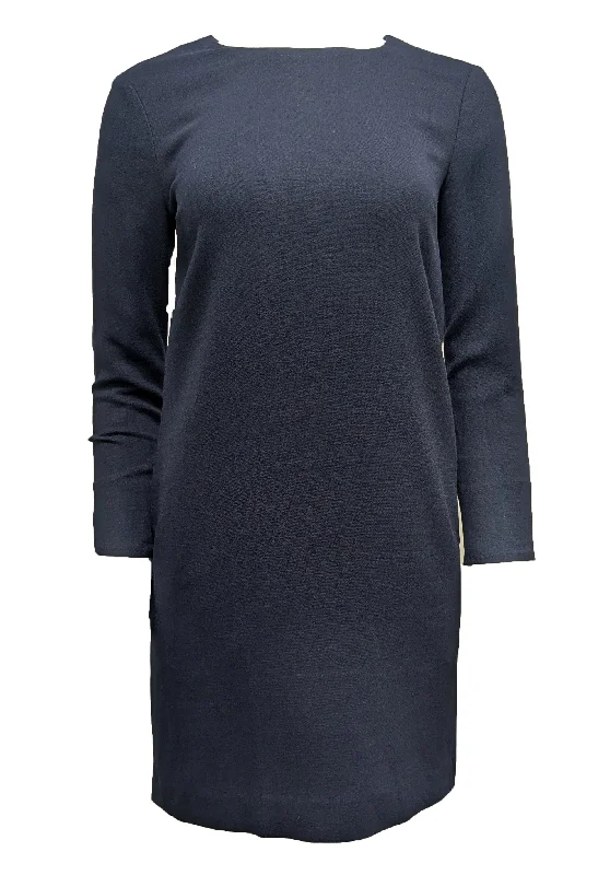 GANT  Women's Dark Blue Crepe Wool Blend Dress 450782 Size 4