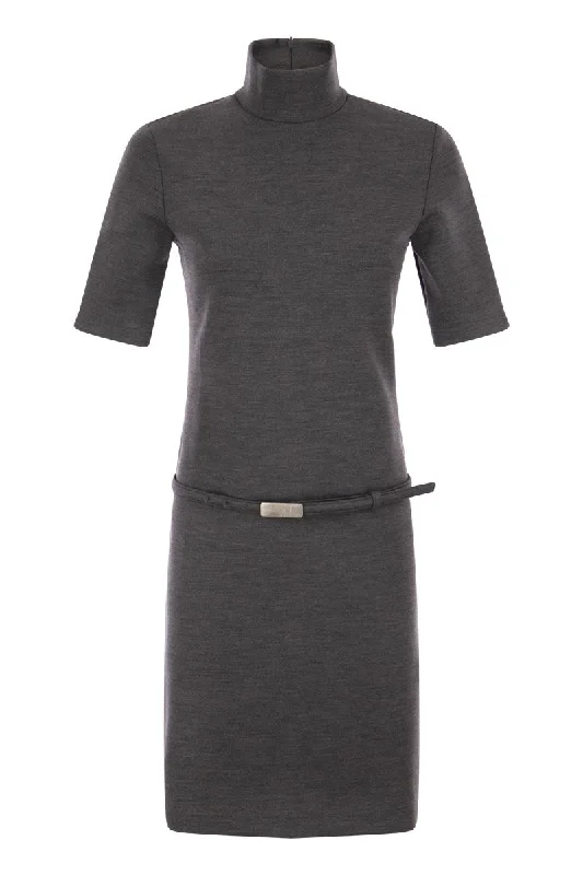 HALLE - Stretch wool dress