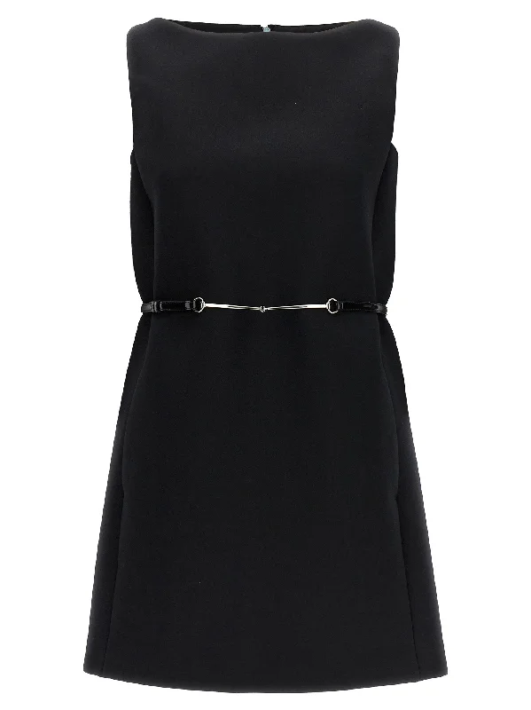 Horsebit Belt Dress