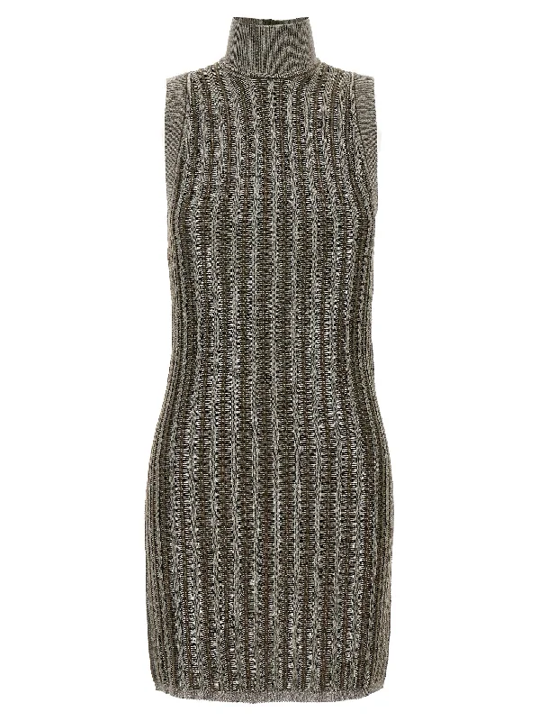 Laminated Knit Dress