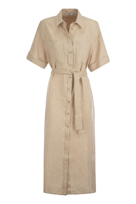 Linen chemisier dress