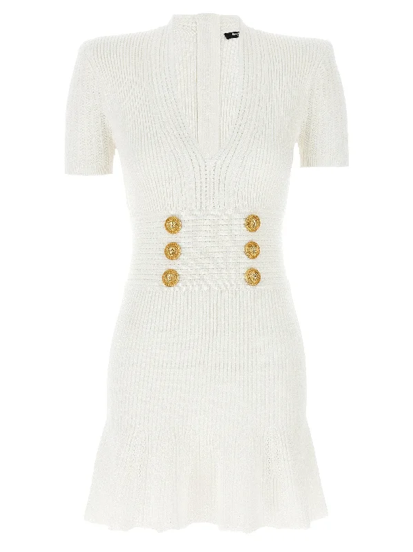 Logo Button Dress