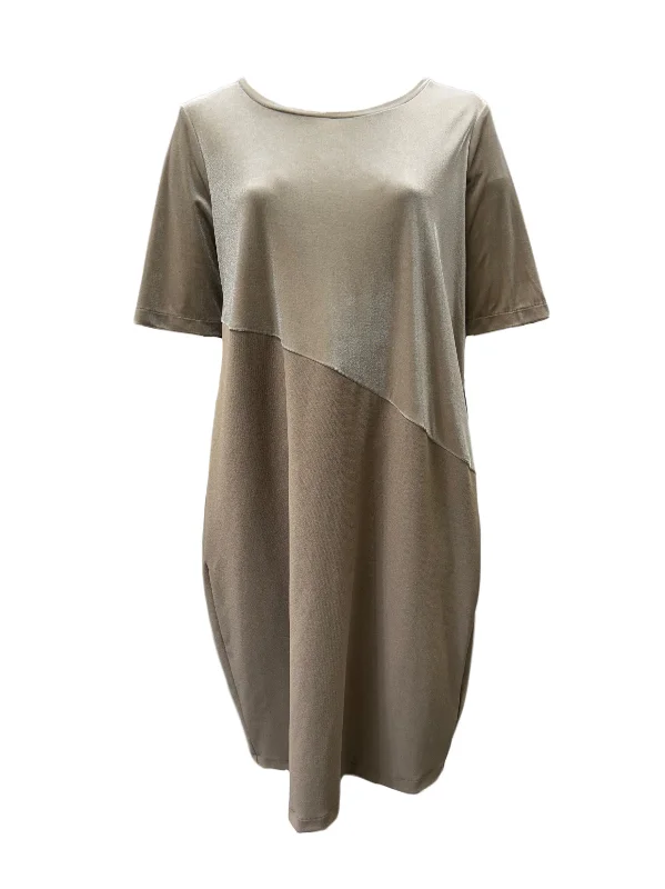 Marina Rinaldi Women's Beige Ontario Shift  Dress NWT