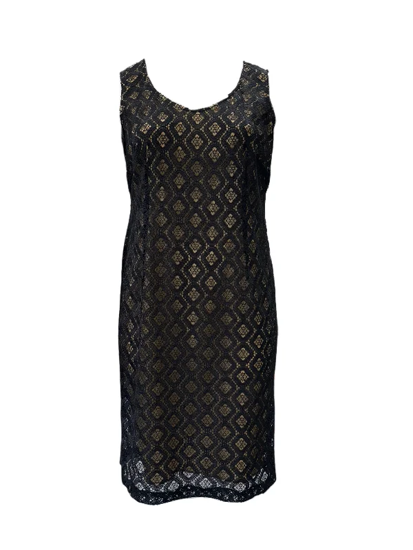 Marina Rinaldi Women's Black Dattero Shift Dress NWT