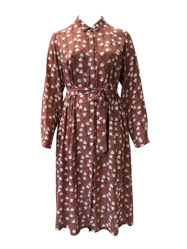 Marina Rinaldi Women's Brown Decorare Shift Dress NWT