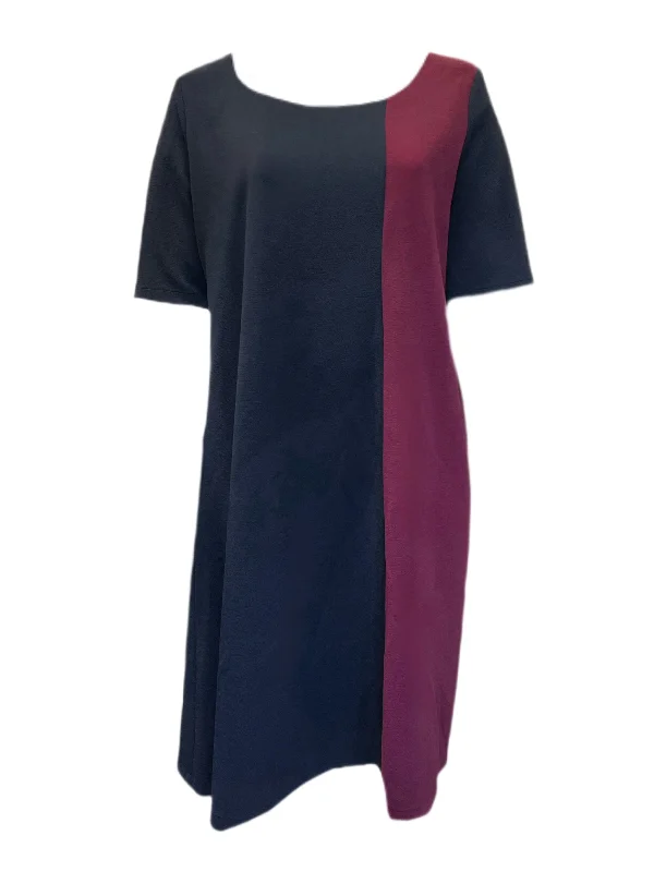 Marina Rinaldi Women's Navy Oil Jersey Dress Size XL NWT