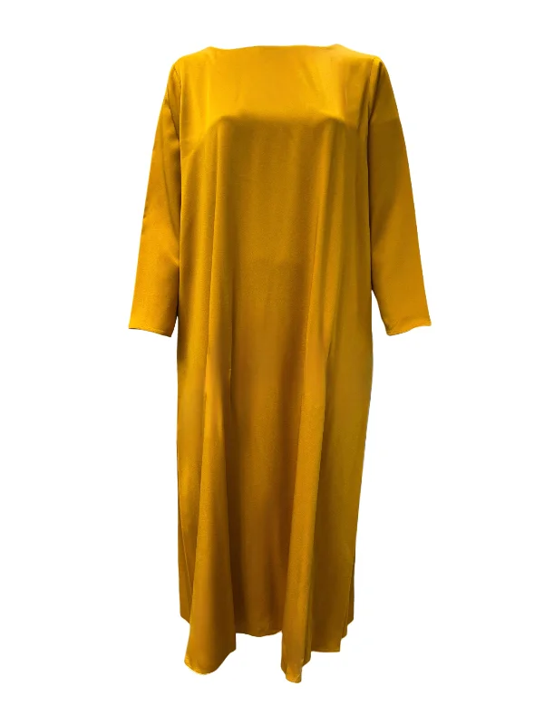 Marina Rinaldi Women's Yellow Dynamic Shift Dress NWT