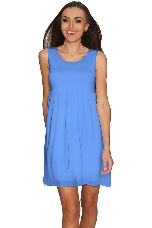 Periwinkle Blue Sanibel Empire Babydoll Dress - Women