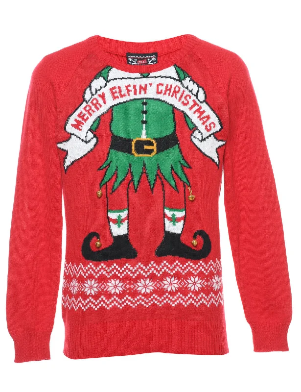 Red Christmas Jumper - M