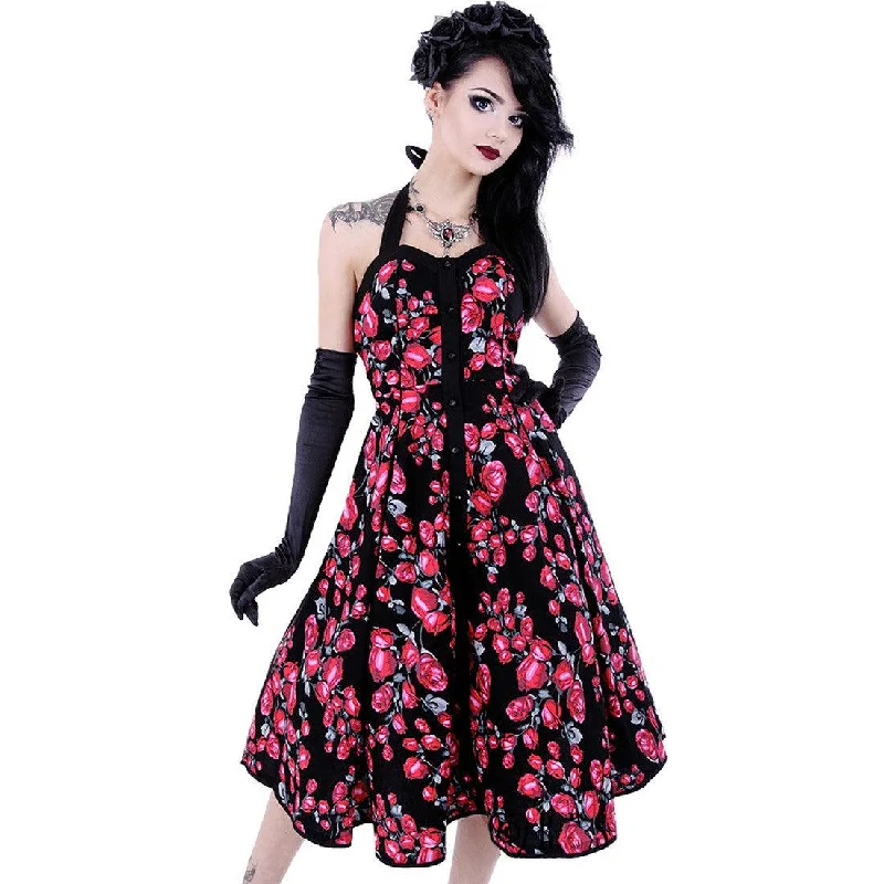 Restyle - ROSES DRESS - Halter Neck - Multicoloured