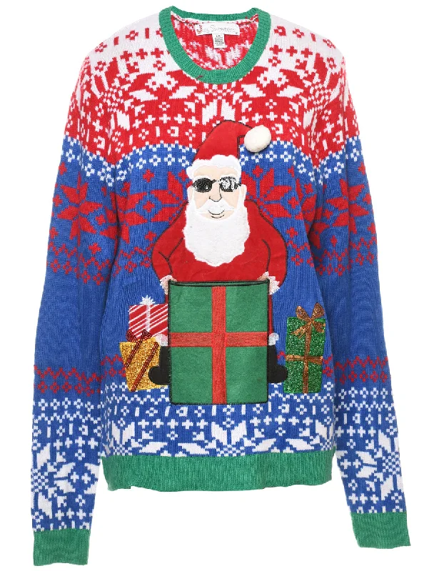 Santa Claus Christmas Jumper - L