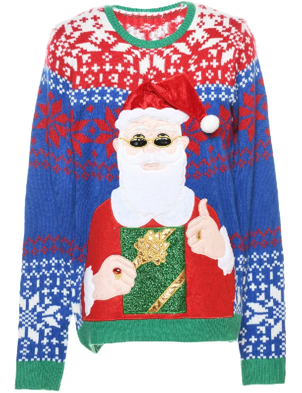 Santa Claus Christmas Jumper - M